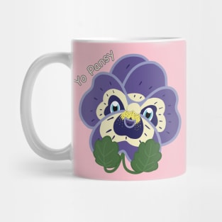 Yo Pansy, cute Pansy Flower Mug